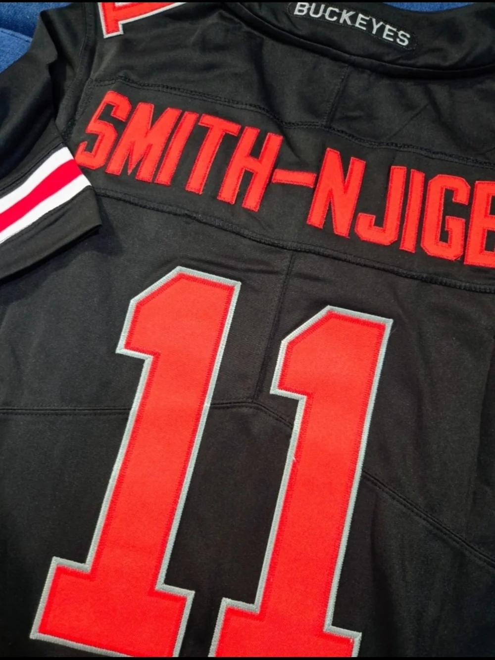 New Jaxon Smith-Njigba Ohio State College Football  Buckeyes Blackout Jersey #11 - Picture 2 of 4